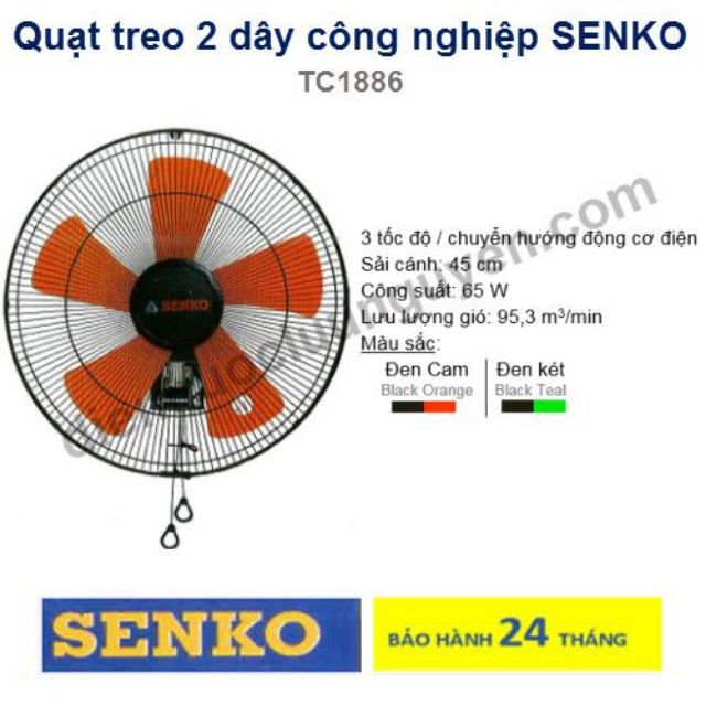 ĐẶT QUẠT NHẬN TRONG NGÀY: Quạt treo Senko TC1886