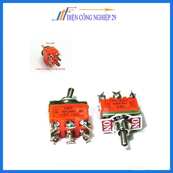 Công Tắc Gạt Đảo Chiều Động Cơ 1322 6 Chân 250VAC-15A