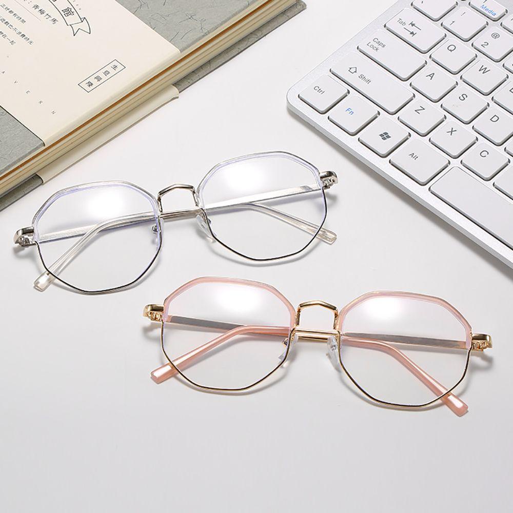 Mắt kính gọng đa giác trong suốt phong cách Hàn Quốc thời trang cho nam và nữ