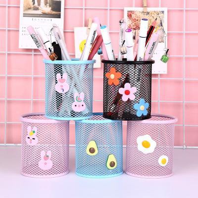 Ống đựng bút quả bơ hoa nhỏ pastel CB12 ống cắm bút sắt ống đựng bút dễ thương