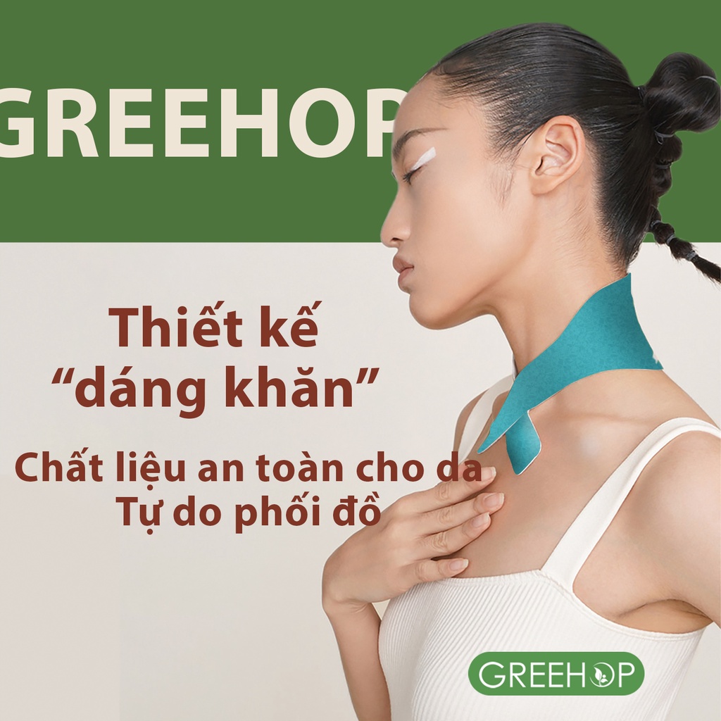 Túi chườm nóng thảo dược massage cổ vai gáy Greehop giảm đau mỏi, giãn cơ, lưu thông khí huyết