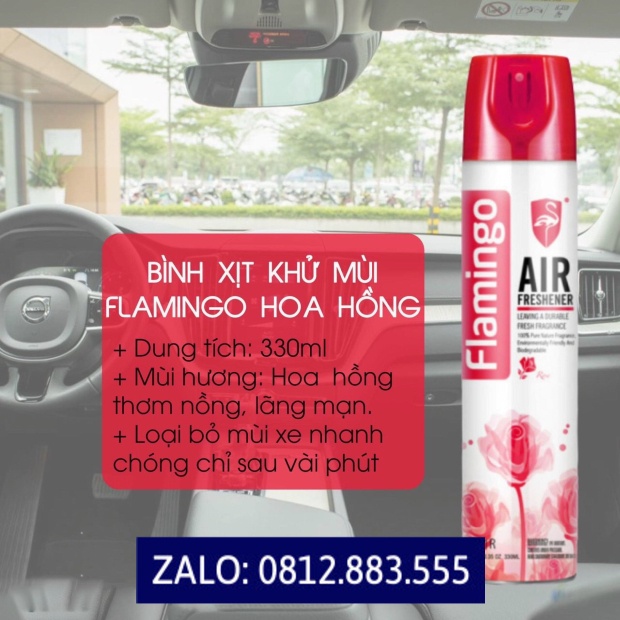 Combo 03 Bình Xịt khử mùi xe ôtô Air Freshener Flamingo F011