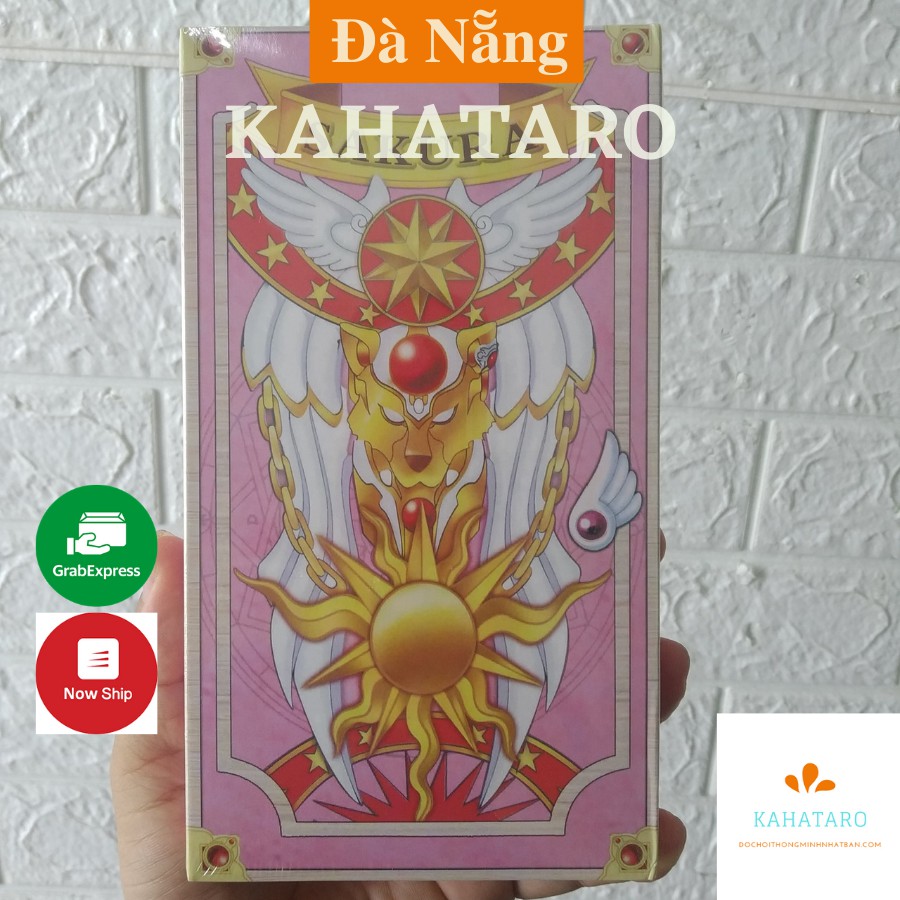 Sakura thủ lĩnh thẻ bài sakura cardcaptor Tarot màu hồng bản chuẩn hình ảnh sắc nét giấy cứng tặng đá thanh tẩy