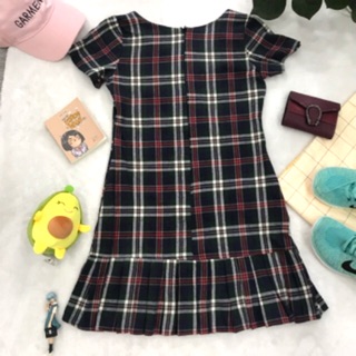 Đầm Mango sọc caro đuôi cá size S