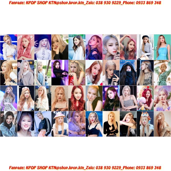 SÉT CARD BO GÓC ROSÉ BLACK PINK