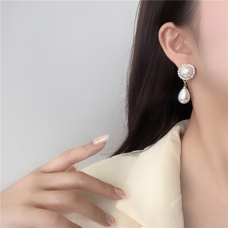 Bông tai nữ phong cách cổ điển dạng hạt H13