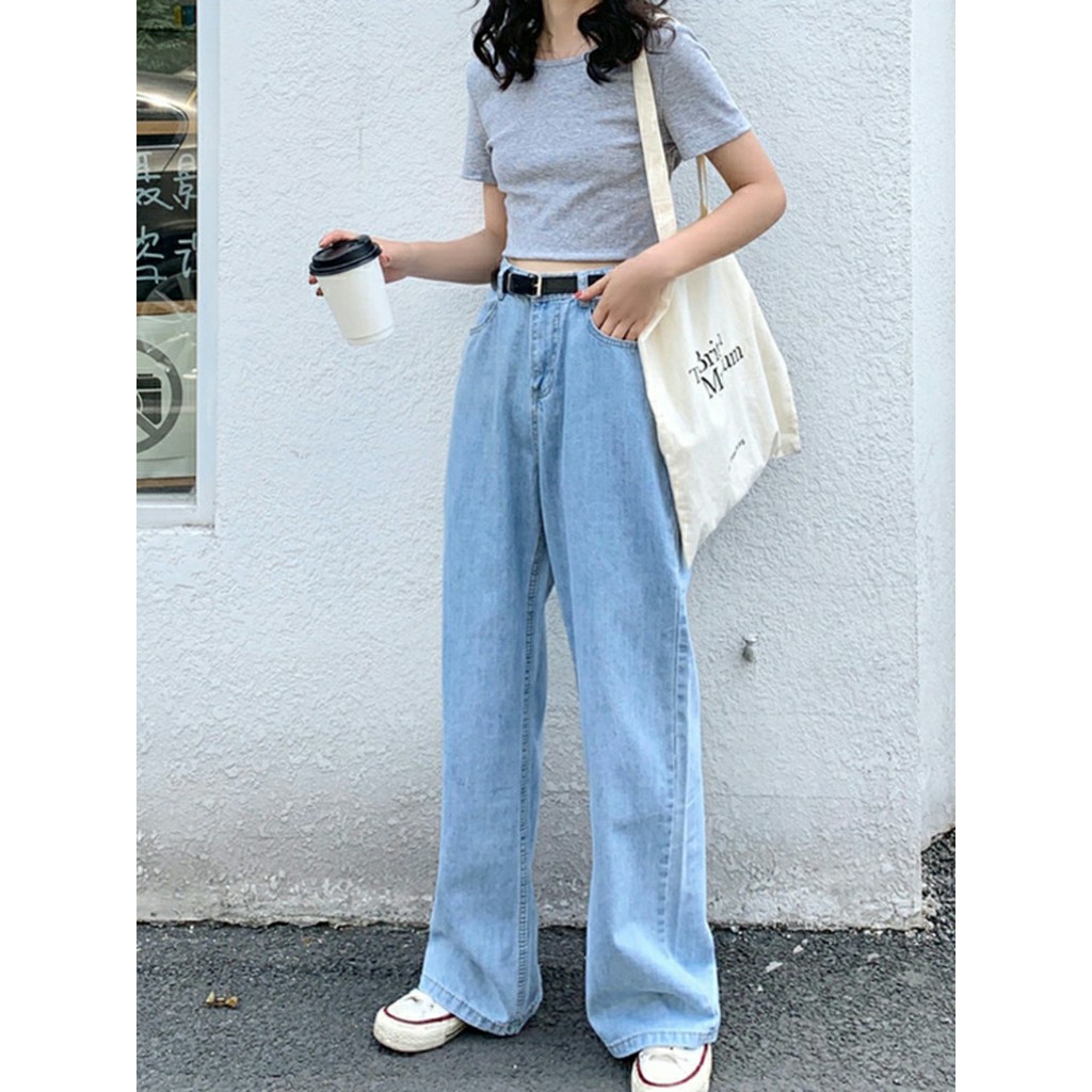 Quần jean nữ phong cách baggy ống rộng siêu đẹp hot hit Panda Style
