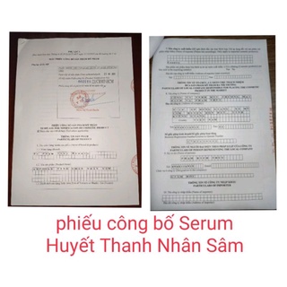 Serum Huyết Thanh Nhân Sâm