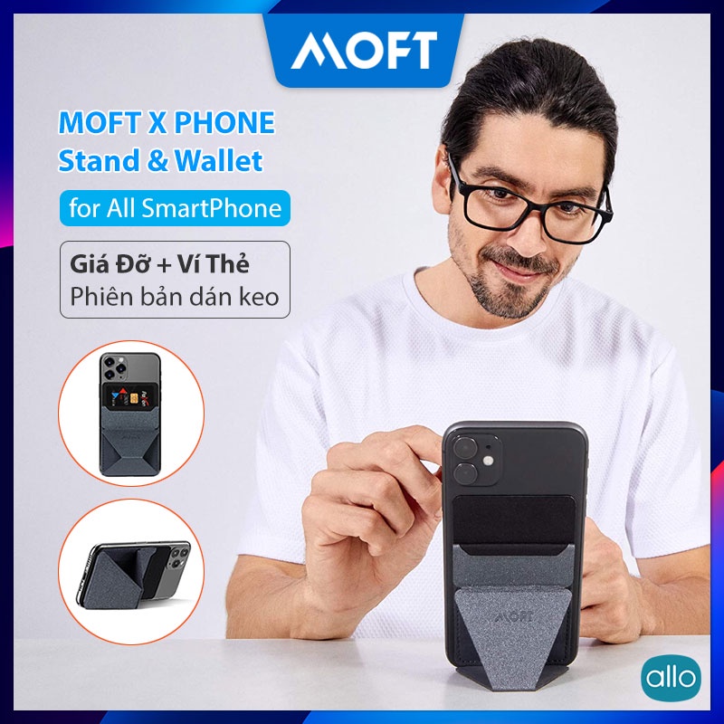 Giá Đỡ Điện Thoại Moft X Phone Stand Đa Năng Siêu Mỏng - Có Khe Đựng Thẻ Siêu Tiện Lợi