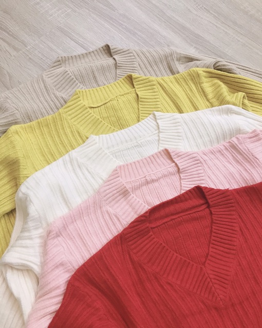 BÁN SỈ ÁO LEN QC CỔ TIM DÁNG RỘNG | BigBuy360 - bigbuy360.vn