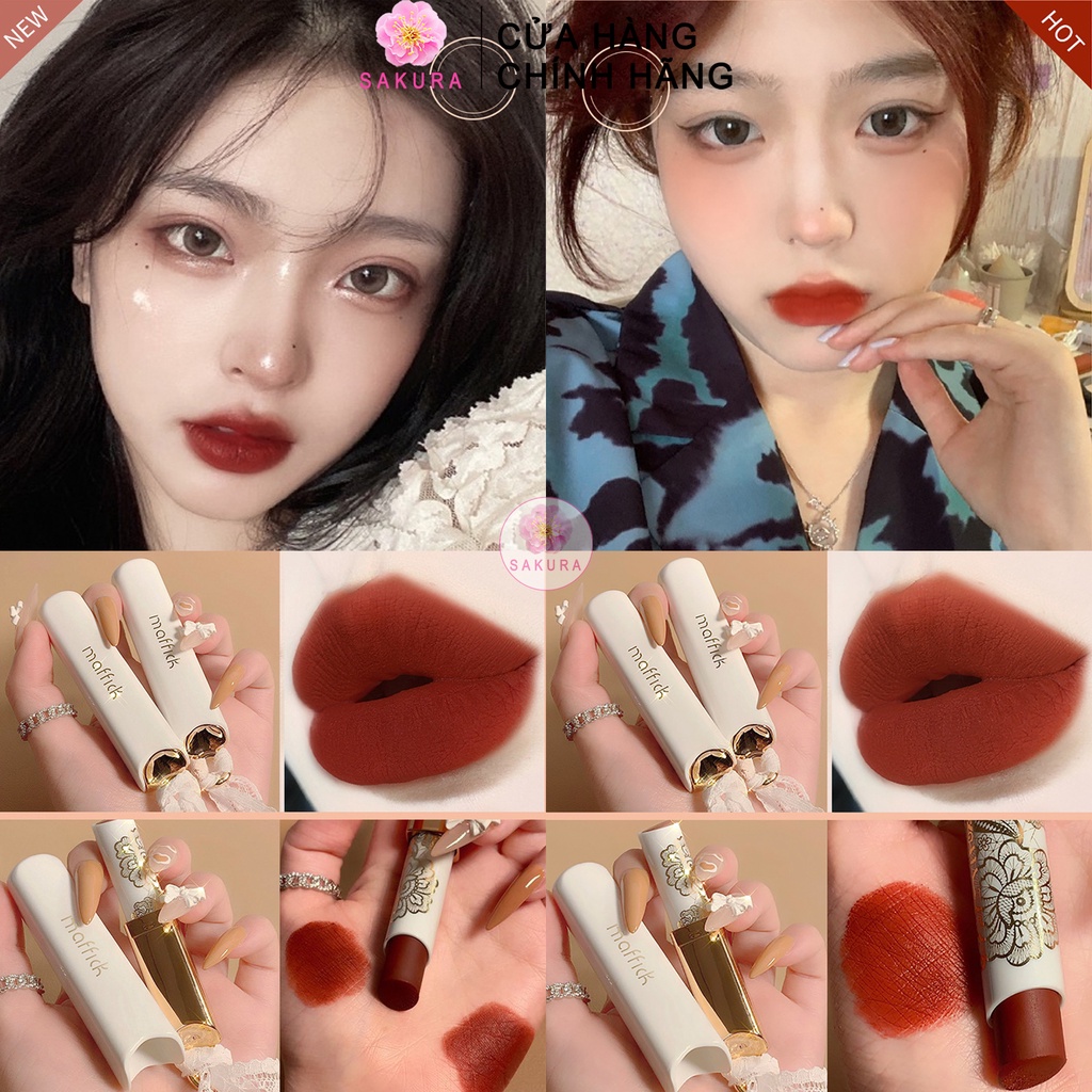 Son tint kem lì môi Maffick Velvet  Mềm Môi Siêu Xinh dưỡng ẩm nhung mịn lâu trôi cao cấp nội địa trung SAKURA | BigBuy360 - bigbuy360.vn
