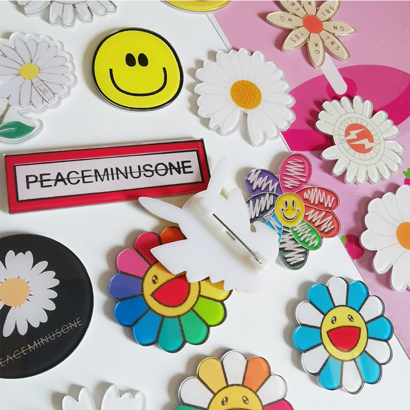 [GIÁ SỈ] Huy hiệu pin cài áo HOA CÚC Peace - Phụ kiện anime cài áo, cặp, túi vải, ba lô, giầy cực đẹp