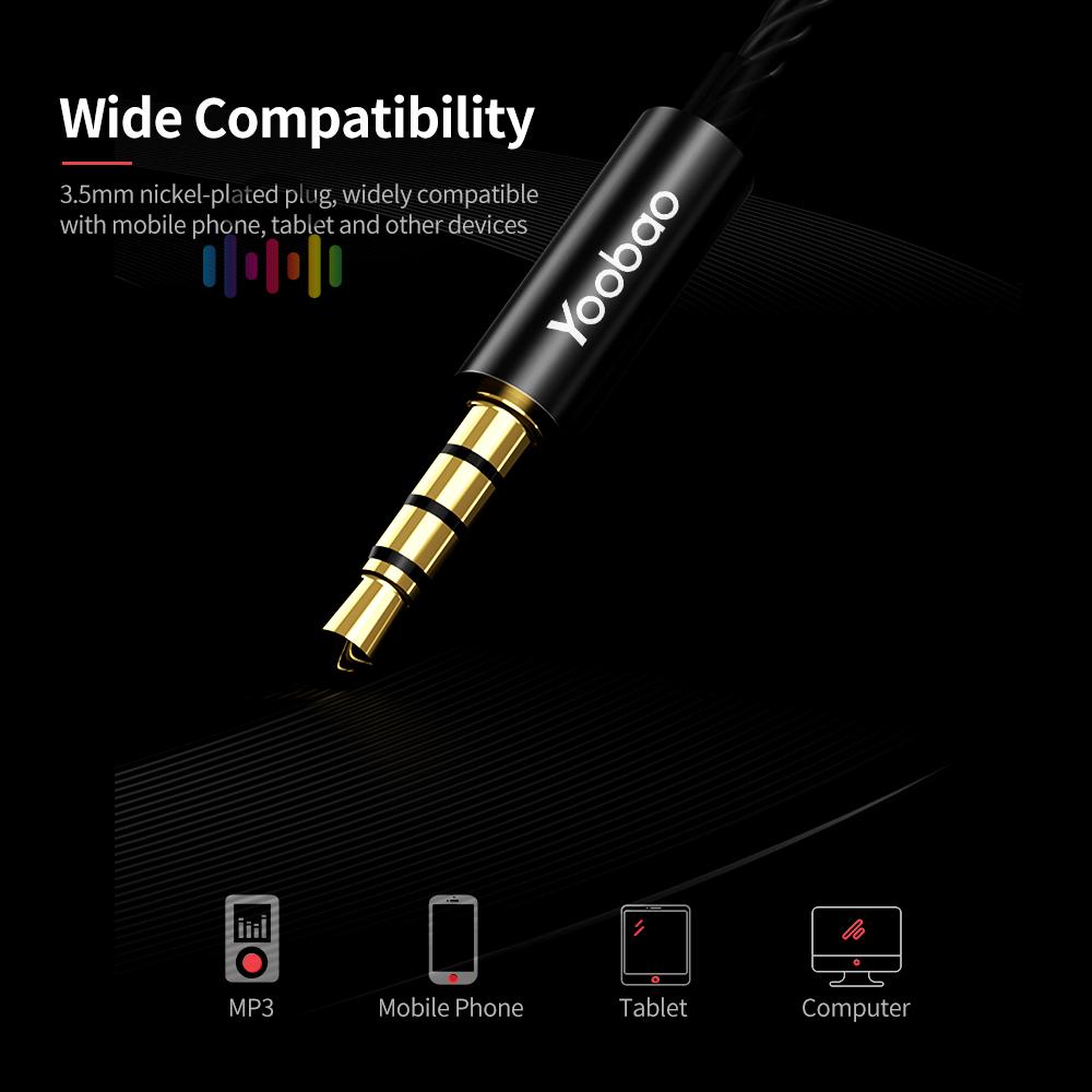 YOOBAO Tai Nghe Trong Giắc Cắm 3.5mm Có Mic Chất Lượng Cao | BigBuy360 - bigbuy360.vn