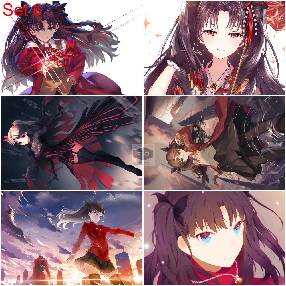 Bộ 6 Áp phích - Poster Anime Fate - Cuộc Chiến Giành Chén Thánh (bóc dán) - A3,A4,A5