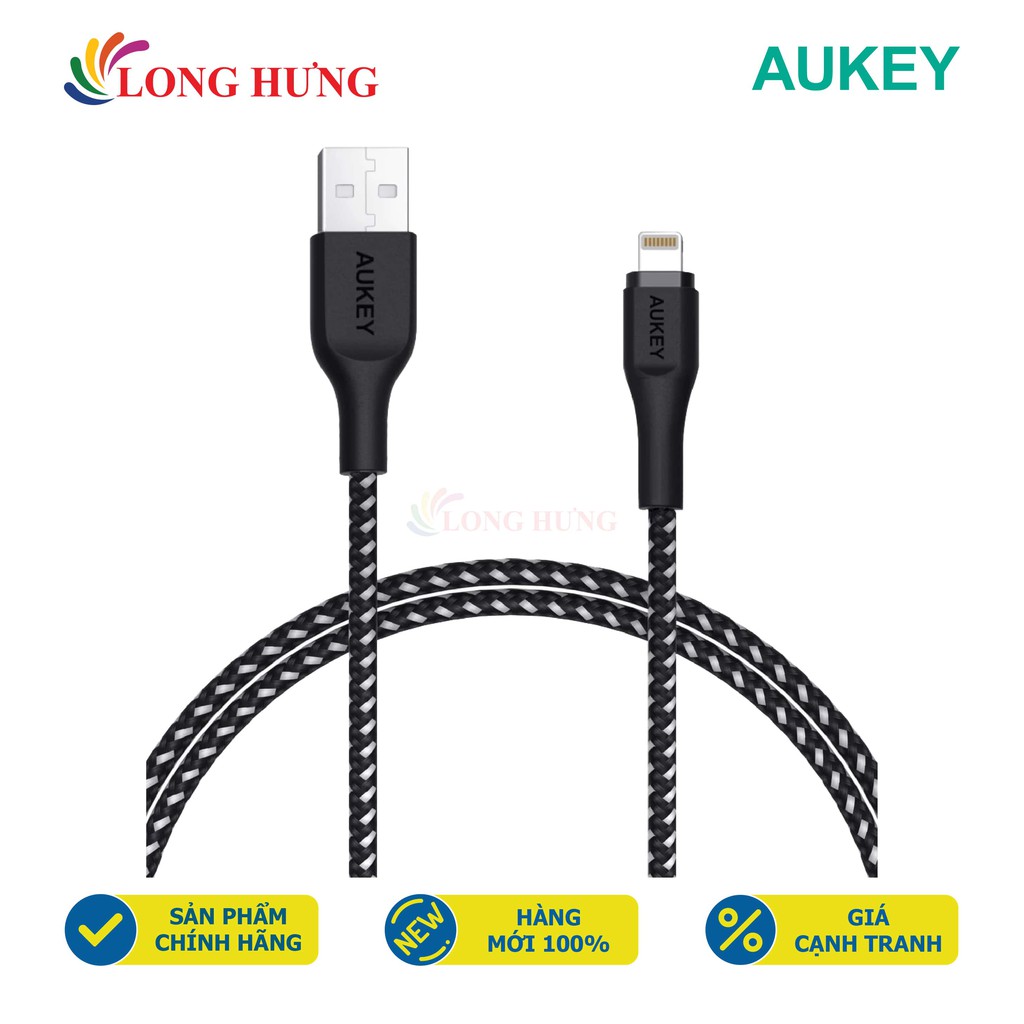 Cáp Lightning Aukey 1.2m CB-AL1 - Hàng chính hãng