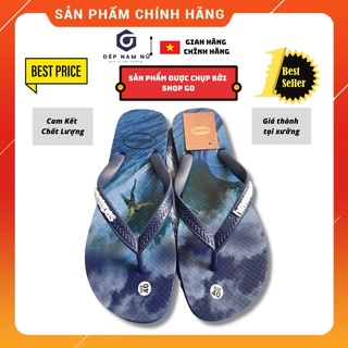 Dép kẹp Nam Havaianas cao cấp hình lướt sóng, dép đi biển, dã ngoại Thời Tràn Dép Nam Nữ GO