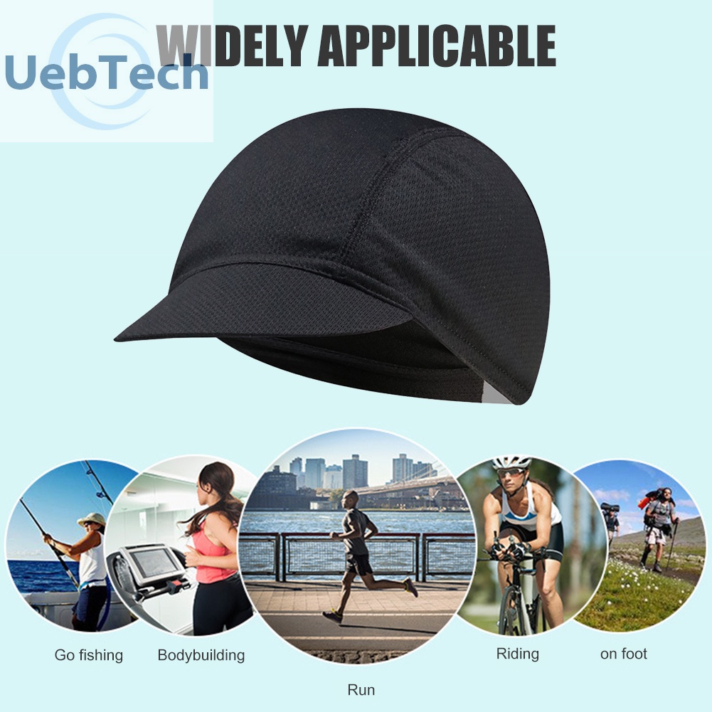 Mũ chống nắng Uebtech phối lưới màu trơn co giãn tốt thời trang mùa hè cho hoạt động ngoài trời