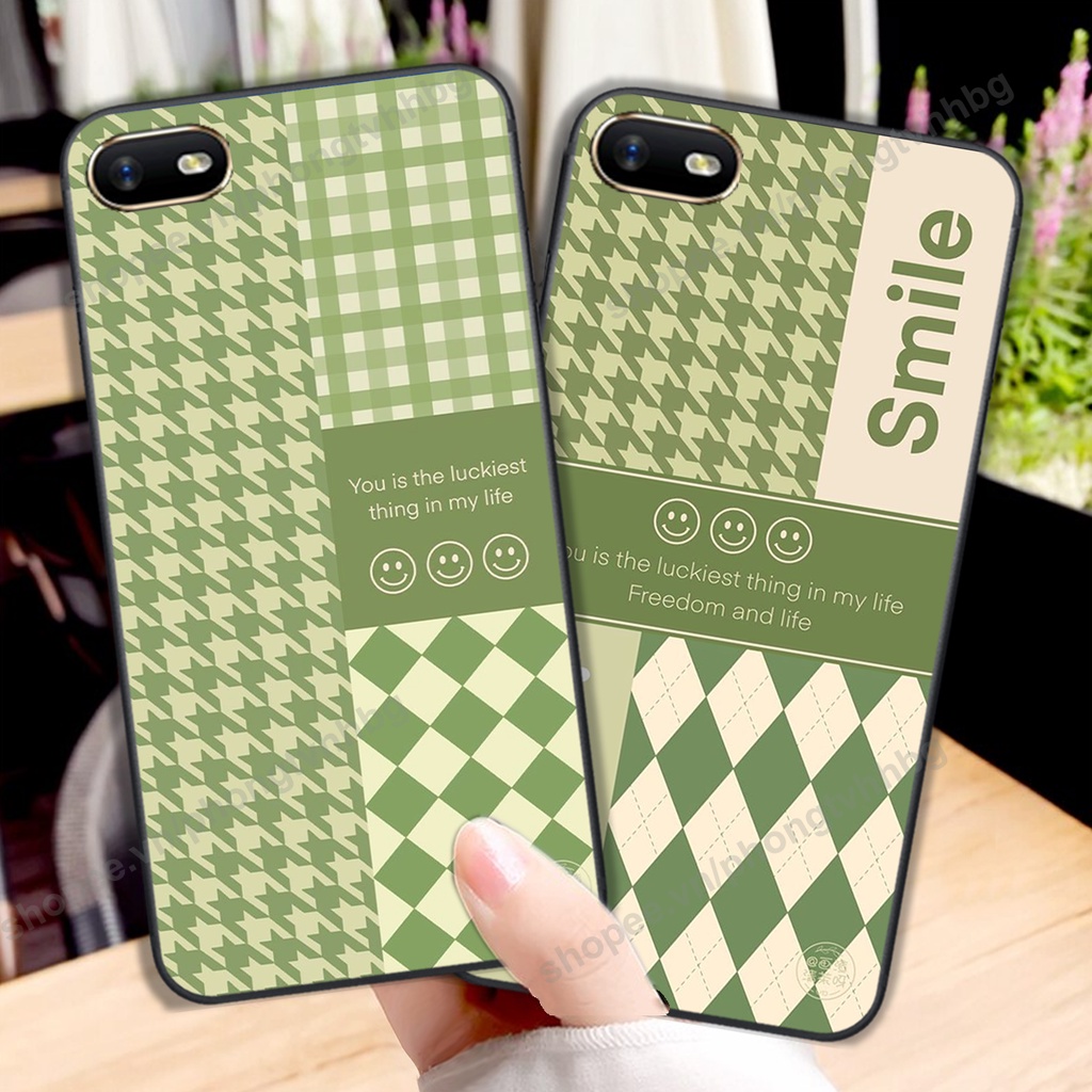 Ốp lưng Oppo A3s / A1k / Realme C1 / Realme C2 trái tim gấu thể thao , smile mặt cười cực cute