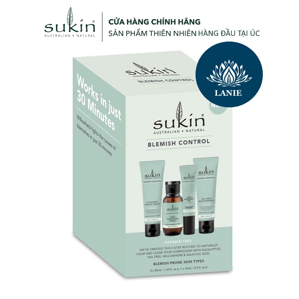 Sukin Bộ Sản Phẩm Ngăn Ngừa Mụn Blemish Control