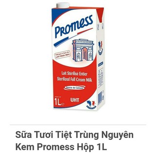 Sữa tươi tiệt trùng nguyên kem Promess hộp 1L
