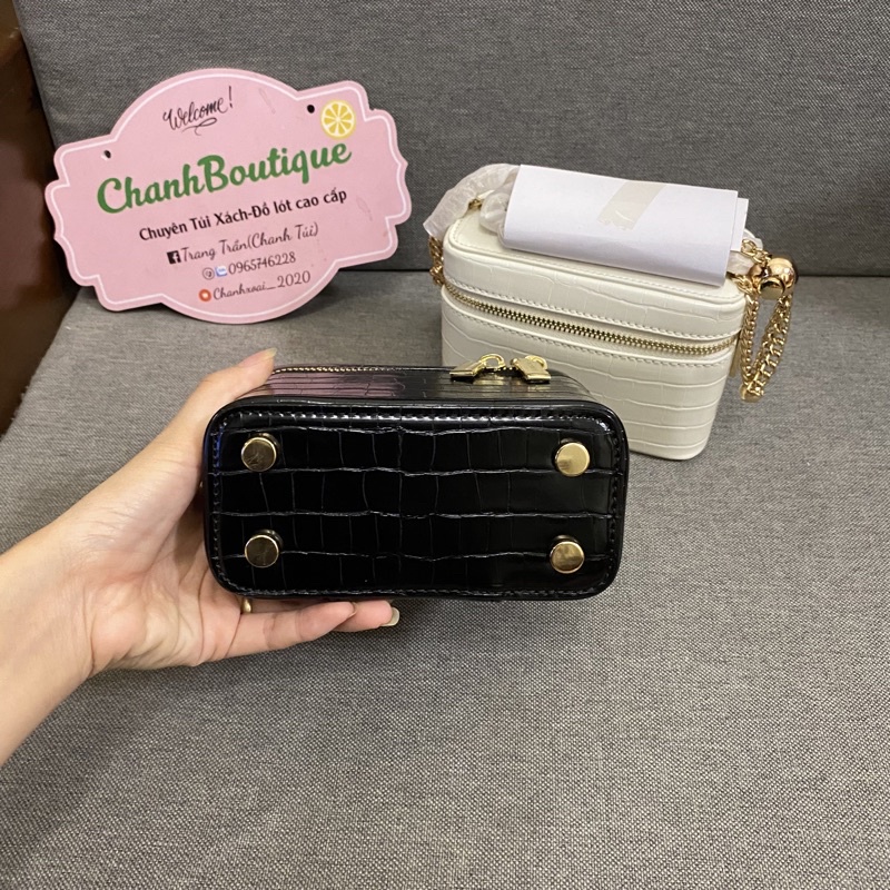 Túi xách nữ túi cốp chữ P size 16cm(ảnh thật)