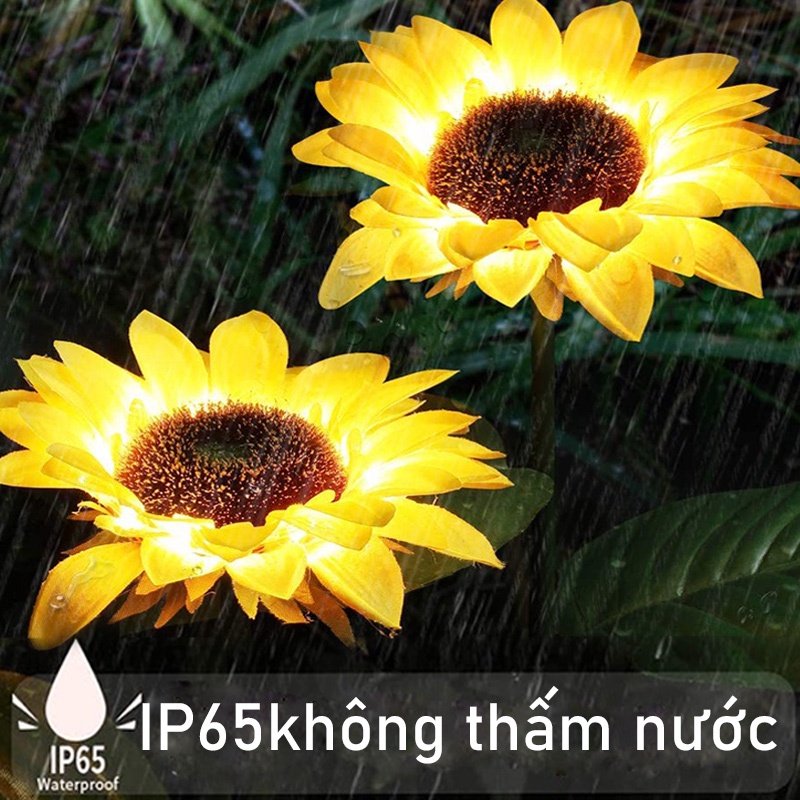 [Hàng sẵn sàng&amp;COD] Đèn LED năng lượng mặt trời sân vườn với Cây hướng dương cho vườn nhà và trang trí lối đi trong sân