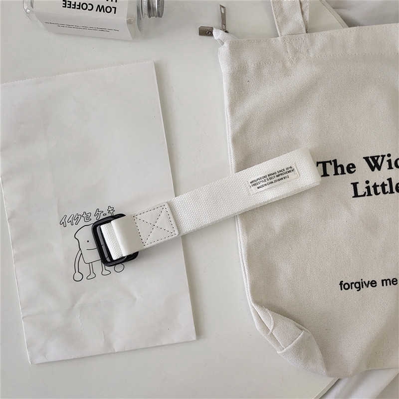 Thắt lưng vải canvas đai khóa đôi thời trang Hàn Quốc 28544