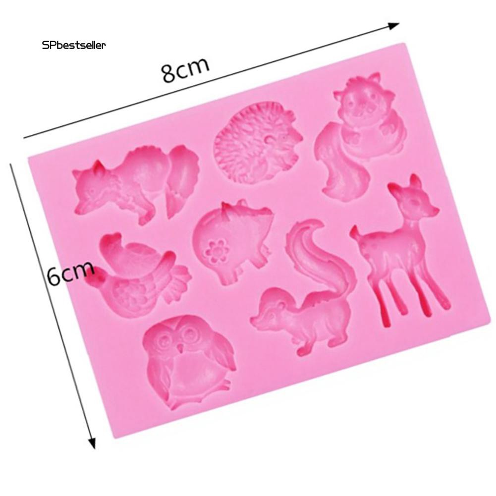 Khuôn bánh silicon tạo hình chú sóc và cú dễ thương