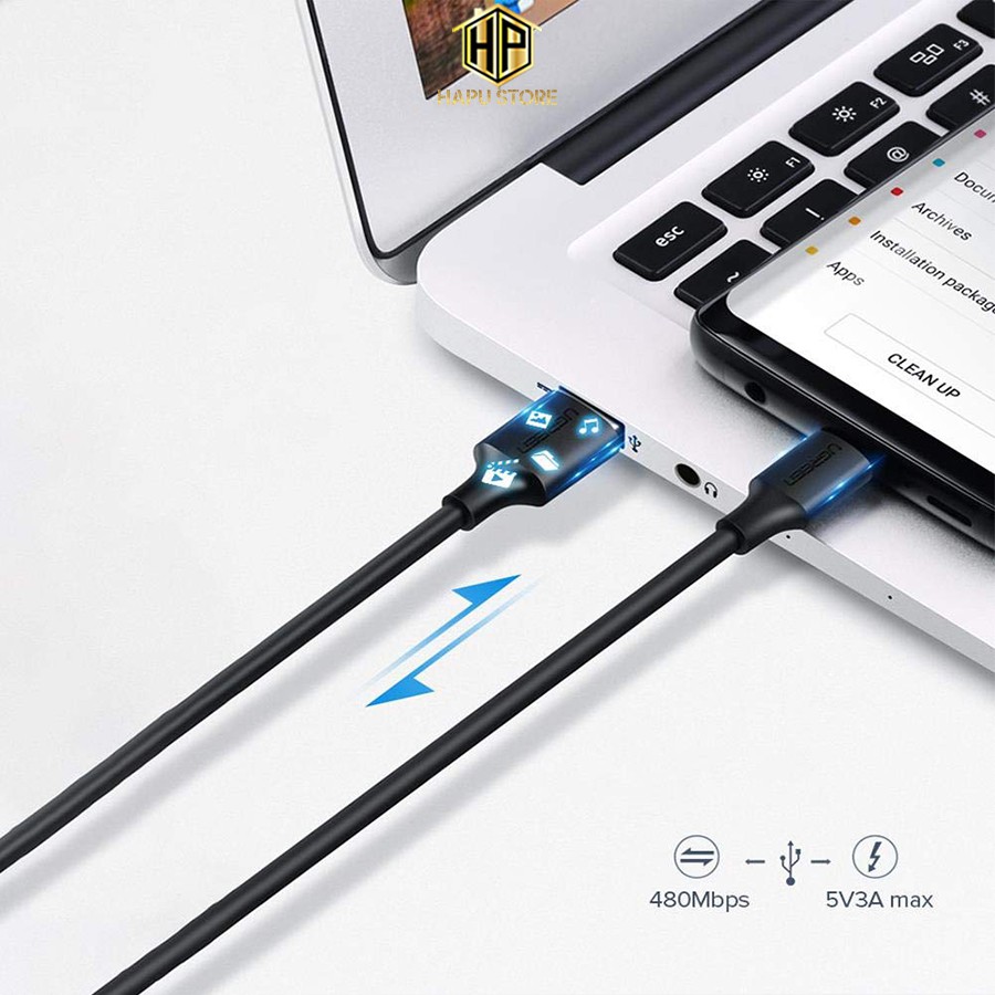 Cáp sạc USB-C Ugreen 60117 dài 1,5m - Cáp USB chính hãng - Hapustore