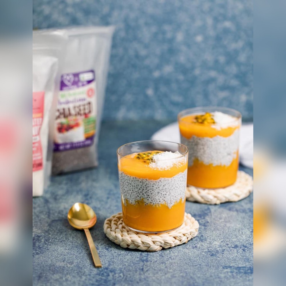 Bột hạt chia pudding Chef's Choice hữu cơ organic hạt chia vani nhập khẩu Úc Heofut