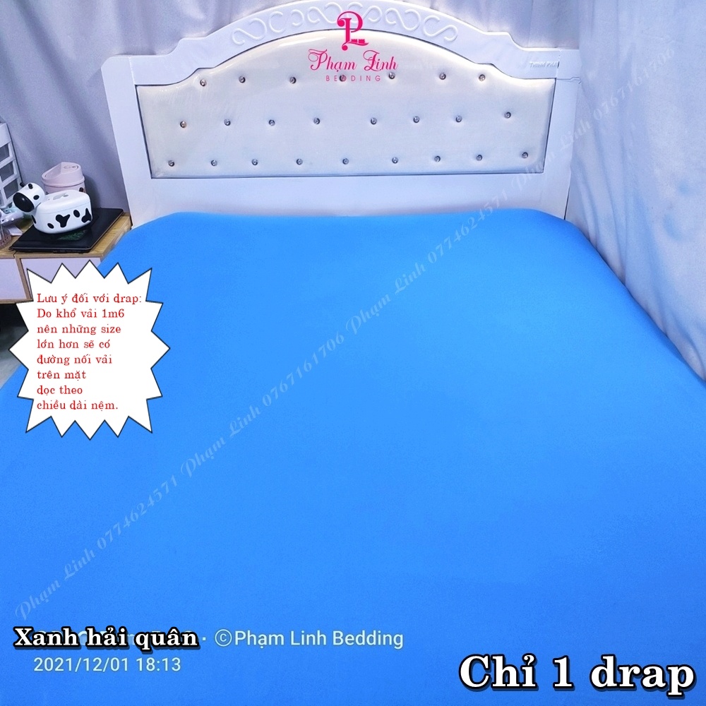 [Drap-Ga lẻ] [Độ dày nệm 5-15cm] Drap-Ga lẻ trải giường Thun sợi siu (silk) màu trơn Hàn Quốc [Hàng Loại 1] | BigBuy360 - bigbuy360.vn