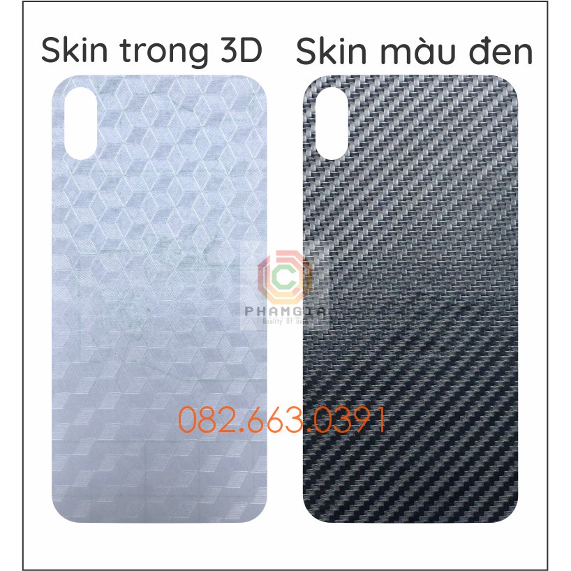 Skin Dán Cacbon 3D iPhone 5 5s 5c 6 6P 7/7P/8/8p/x/xs/xs max/xr/ 11 11pro 11pro max se 12 12 promax 12 pro