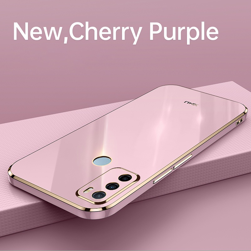 Ốp Điện Thoại Bằng Silicon Mềm Viền Vuông Lấp Lánh Cho Tecno Spark 6 5 Air Tecno Pova 2