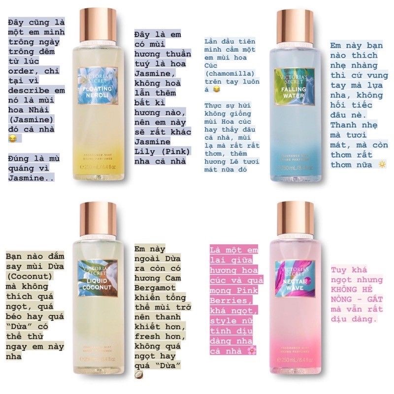 Xịt Thơm  Toàn Thân Victoria’s Secret Alluring Waters Fragrance Mist (250ml) +jɥȽÿ08+