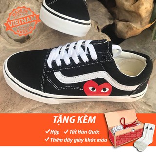 Giày old skool đen tim nam nữ giá rẻ