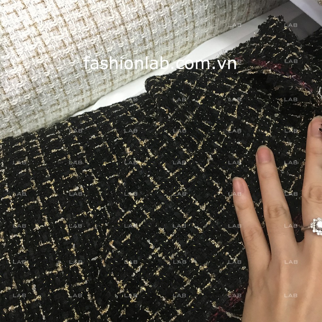 Vải tweeds dệt sợi kim tuyến 003 khổ 150cm (m) #0309
