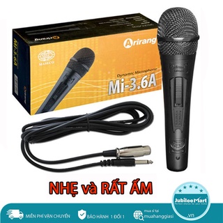 HỎA TỐC 2H - Mic karaoke có dây Ariang Mi-3.6A - Lọc âm tốt, không rè không hú. Mic hát karaoke chất lượng cao