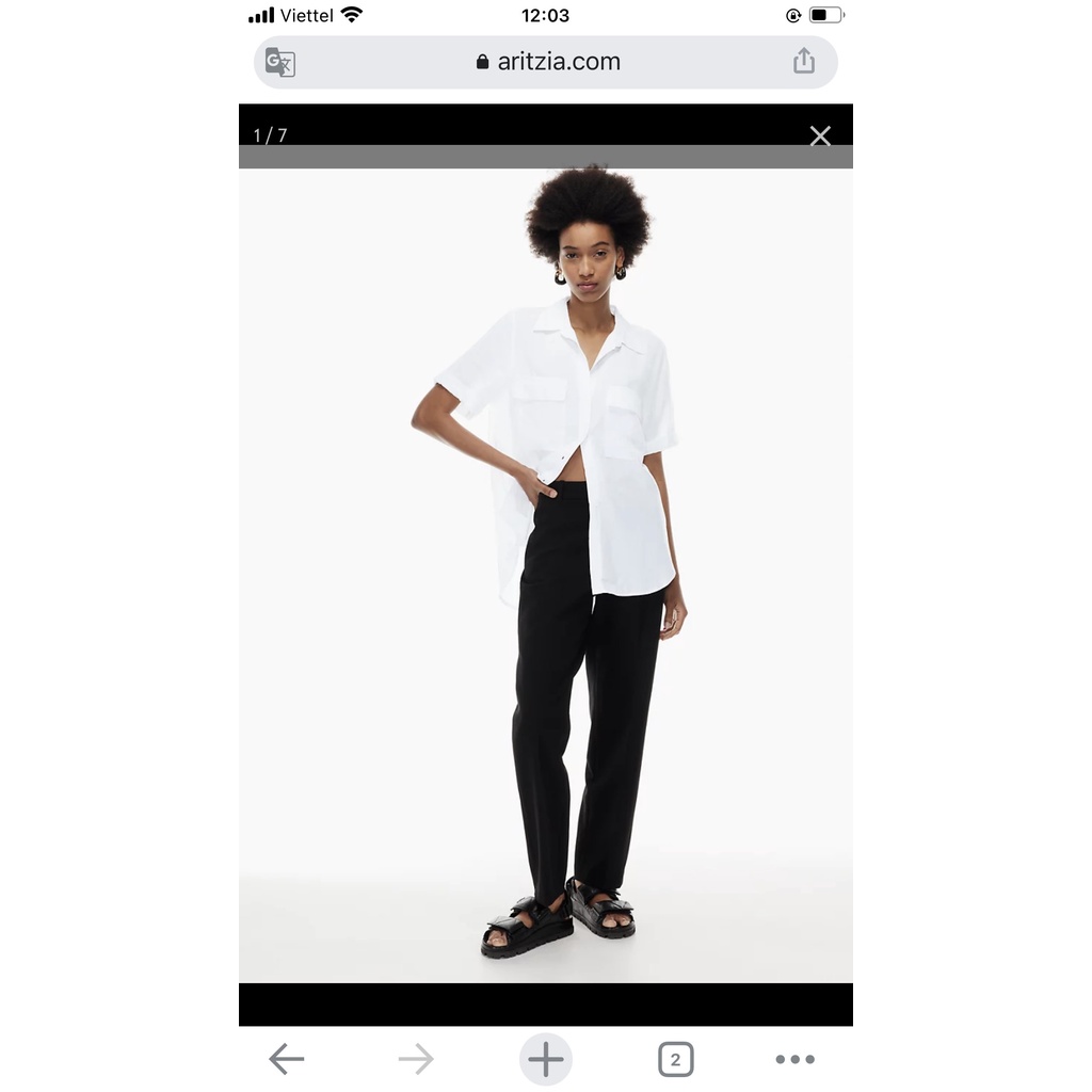 Áo sơ mi WI//FRED túi hộp lai bầu 4M