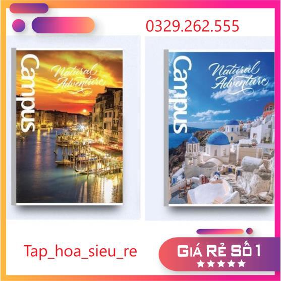 (Rẻ Vô địch) Set 10 Vở kẻ ngang Campus 80 trang có chấm cao cấp