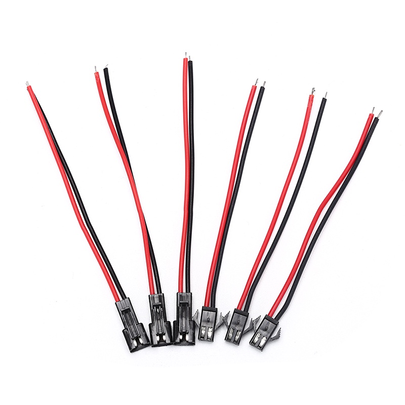 10 Cặp Đầu Nối Dây Điện 10cm JST SM 2Pins