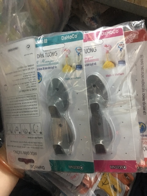 Combo 10 vỉ móc dán tường inox loại 2cái hoặc 3cái hÀng việt Nam loại nhỏ
