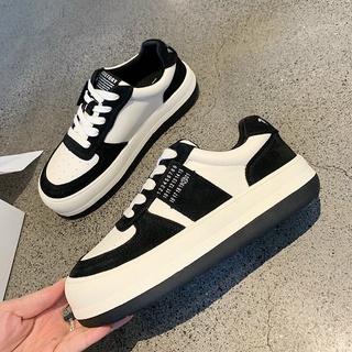 Giày sneaker nữ vải phối da màu sắc năng động dễ mix đồ