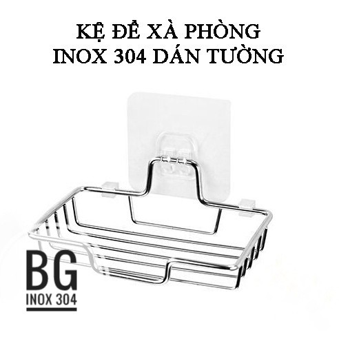 Kệ đựng xà phòng dán tường nhà tắm inox 304 cao cấp với khe thoát nước để đựng cục xà bông khô ráo