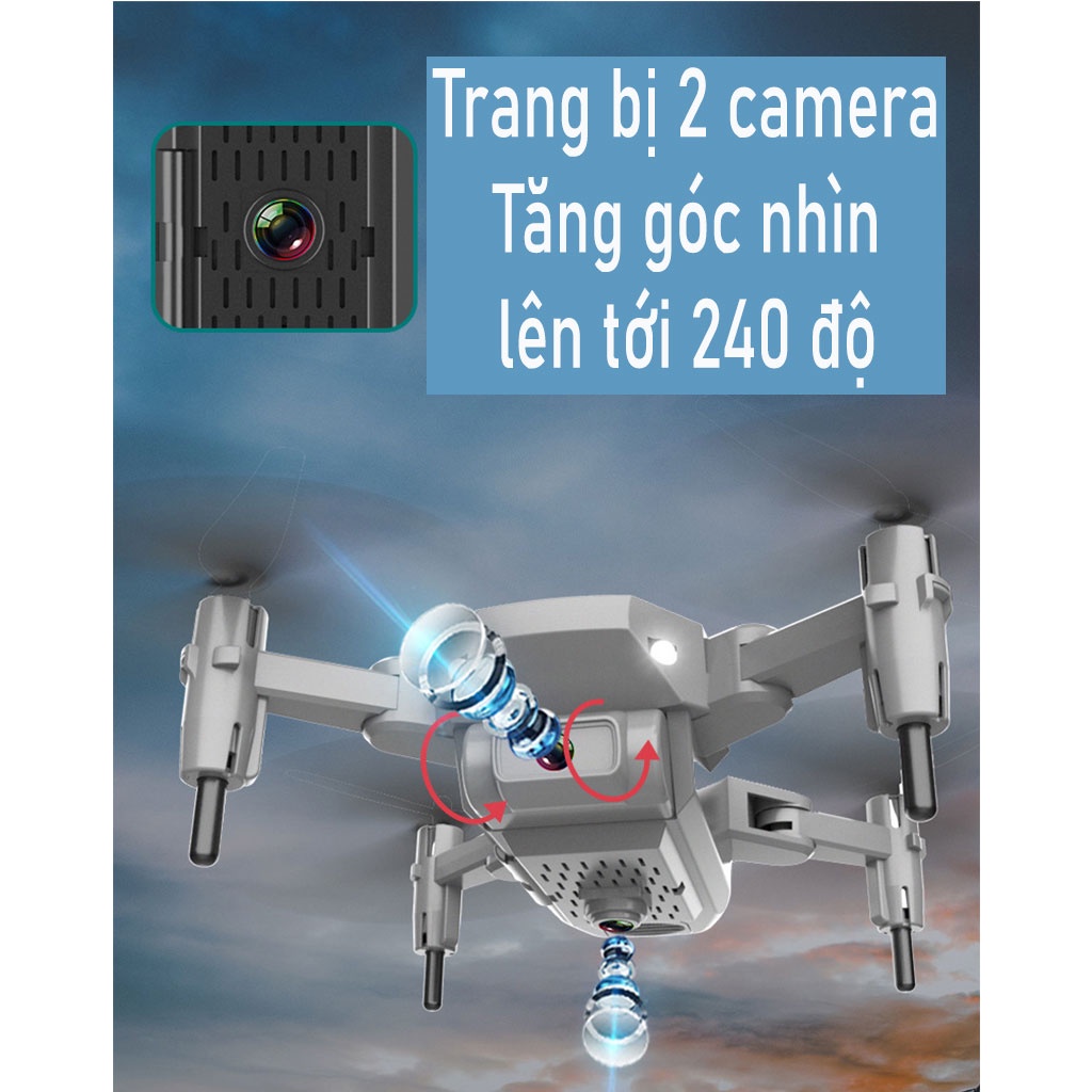 🎁Quà tặng cho bé🎁Máy bay điều khiển từ xa 4 cánh Q12 siêu nhỏ - 2 camera kép tiện lợi, Flycam mini tặng kèm túi chống số | BigBuy360 - bigbuy360.vn