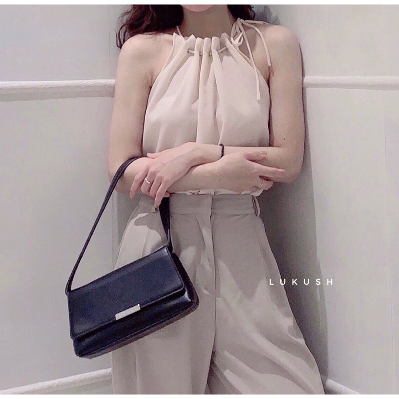 Áo kiểu cho nữ xếp ly, áo yếm nữ buộc dây phong cách ulzzang LuKush