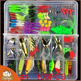 SOLLED Bộ mồi giả nhử cá nhiều kiểu dáng và màu sắc tiện dụng Multifunctional Fishing Lure Fake Bait Artificial Swimbait Fishing Hook Kit