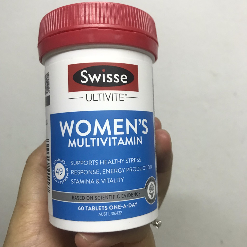 Vitamin Tổng Hợp Cho Nam, Nữ Swisse Men’s/Women's Ultivite Multivitamin của Úc lọ 60 viên, tăng sức đề kháng cho cơ thể