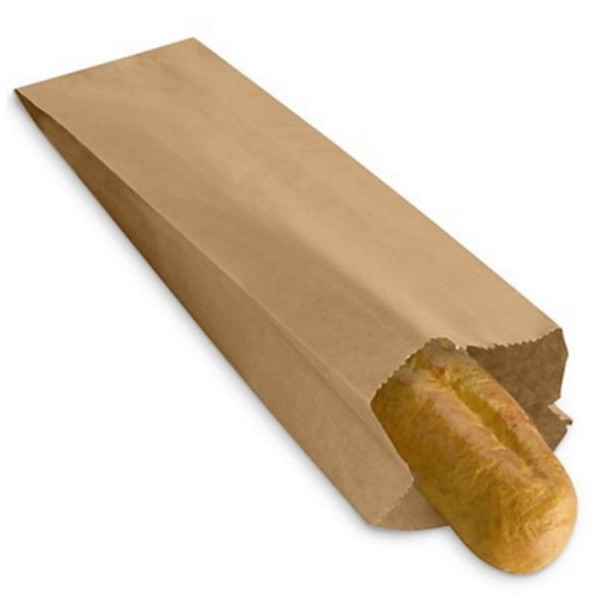 Túi bánh mì nâu trơn (1000 cái) 9.5x21x4.8cm