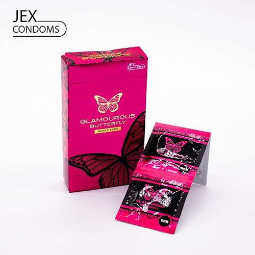 Bao Cao Su Mỏng Như Không Jex Glamourour Butterfly Moist Type