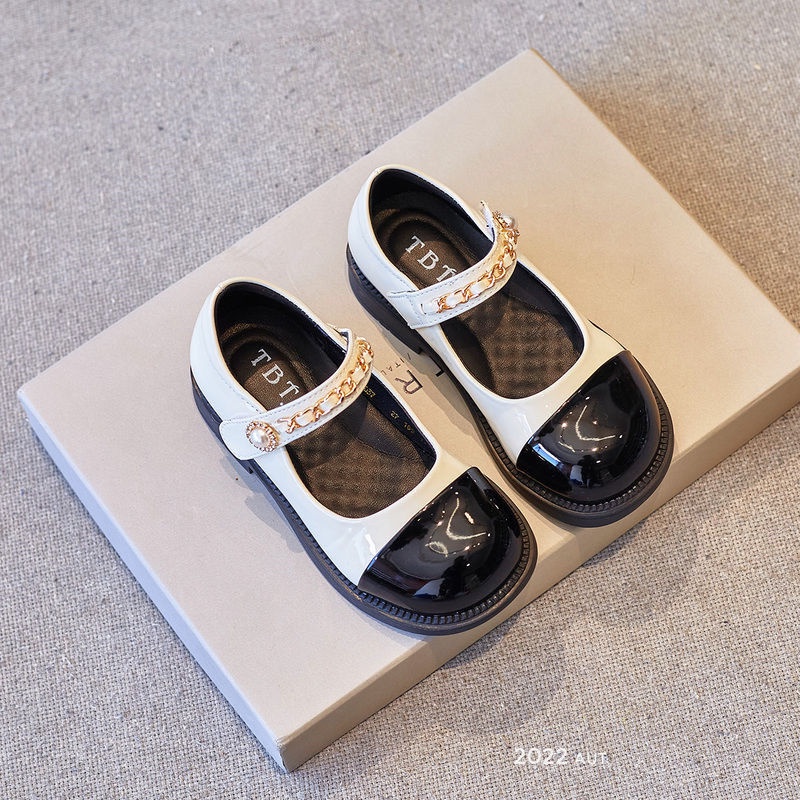 Giày Da Đế Mềm Phong Cách Anh Quốc Thời Trang Xuân Thu 2022 Cho Bé Gái